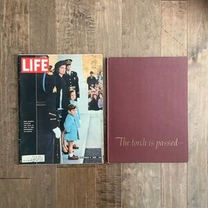 Kennedy Assignation Vintage LIFE Magazine and  A Torch is Passed  Book Set